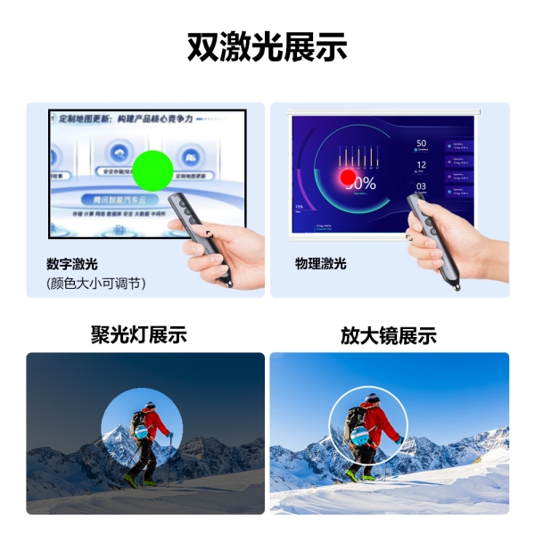 N10s Pro 翻页笔 触控书写 蓝牙连接 数字激光 聚光灯 放大镜