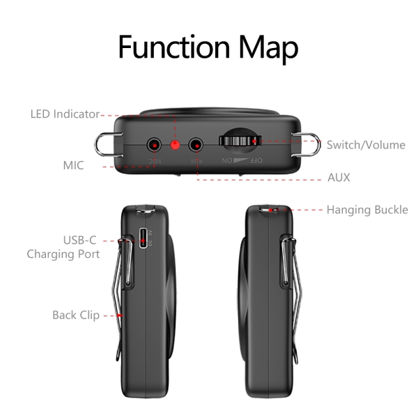 S368 Voice Amplifier Black